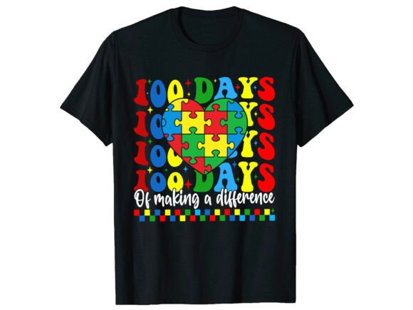 100 Days Autism Shirt Graphics & T-Shirt Designs