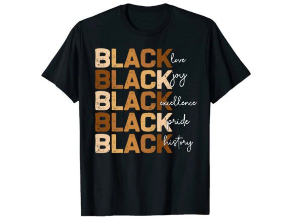Black Pride T-Shirt Graphics & Designs