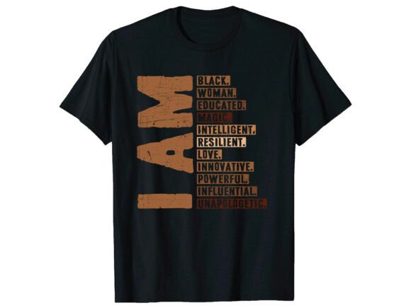 Black Woman BHM Graphics & T-Shirt Designs