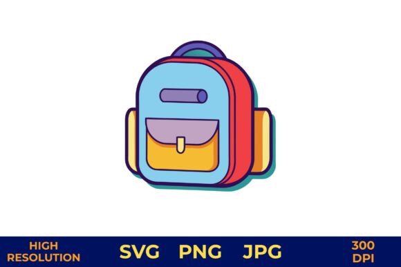 Cartoon Backpack Vector: Graphics & Illustrations