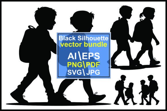 Children Walking Graphics & Illustrations Review