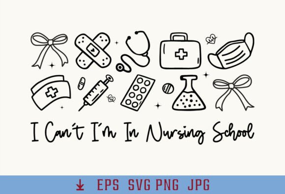 Coquette Nurse Graphics for T-Shirt Designs