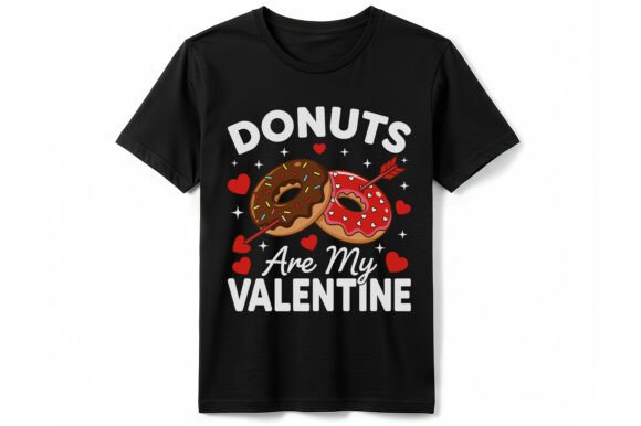 Donuts Are My Valentine Graphics & T-Shirt Designs
