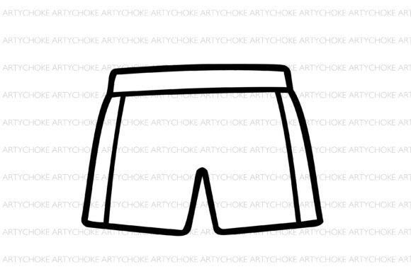 Football Shorts Doodle Clipart: Graphics & Icons
