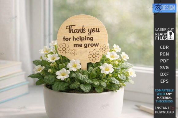 Laser Cutting: Teacher Plant Stake for Other Celebrations