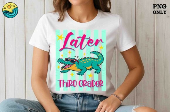 Later Third Grader Alligator Stripes PNG Graphics