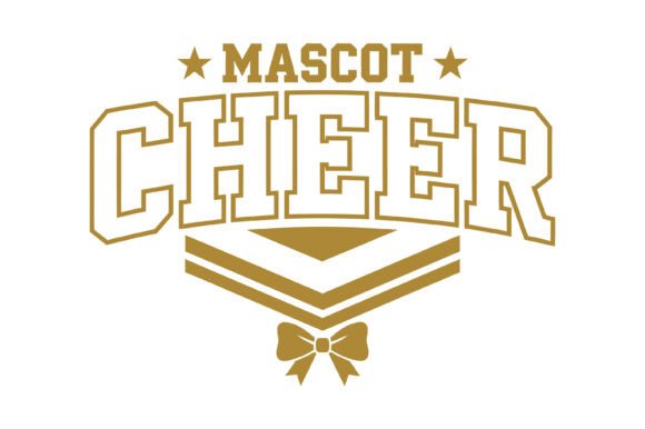 Mascot Cheer Team Graphics for T-Shirt Designs