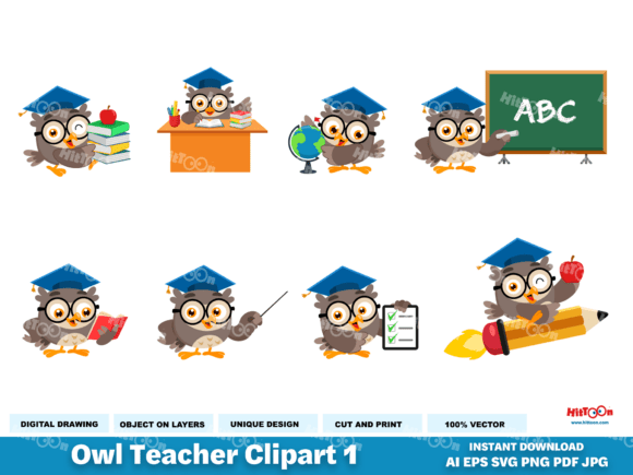 Owl Teacher Graphics & Illustrations Review