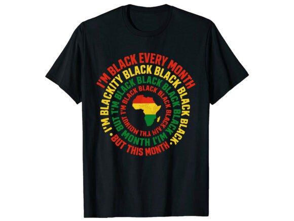 Proud Black History Month T-Shirt Graphics & Designs