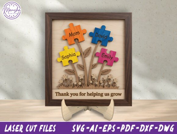 Review: Personalized Puzzle Family Sign SVG for Embroidery