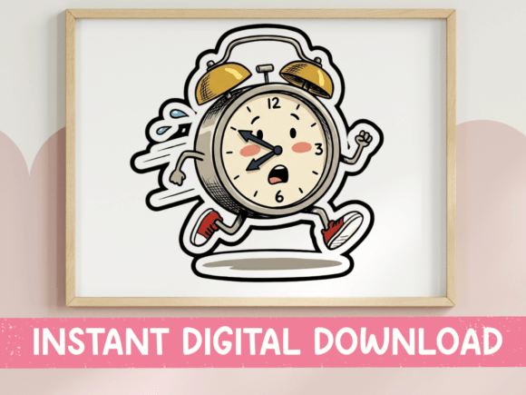 Review: Running Late Alarm Clock Cartoon for Embroidery