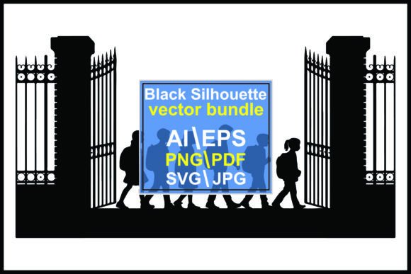 Reviewing Silhouettes of Students Walking Through