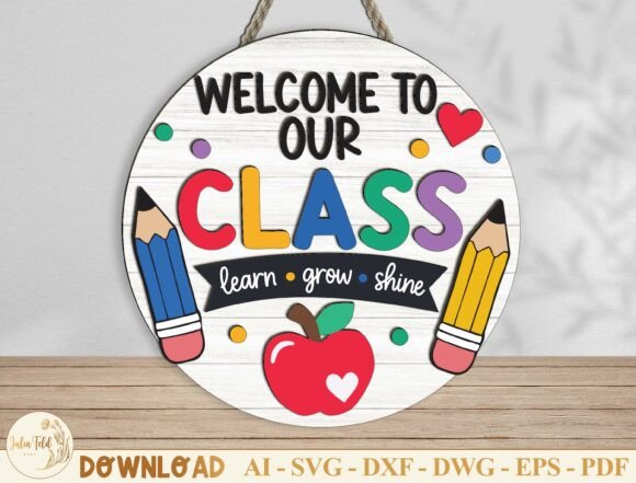 Reviewing the Welcome to Our Class Door Hanger SVG