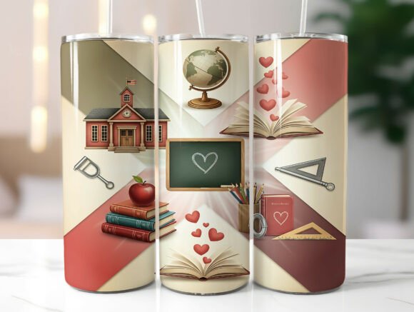 School Teacher Appreciation Tumbler Wrap Graphics