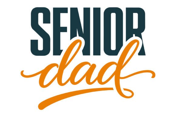 Senior Dad Typography Graphics for T-Shirt Designs