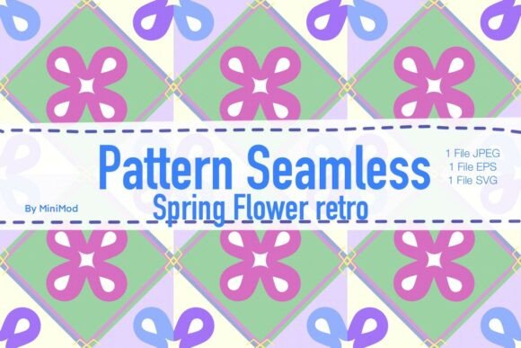Spring Flower Retro Pattern Seamless Graphics