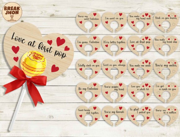 Valentine Lollipop Holder Laser Cutting for Valentine S Day
